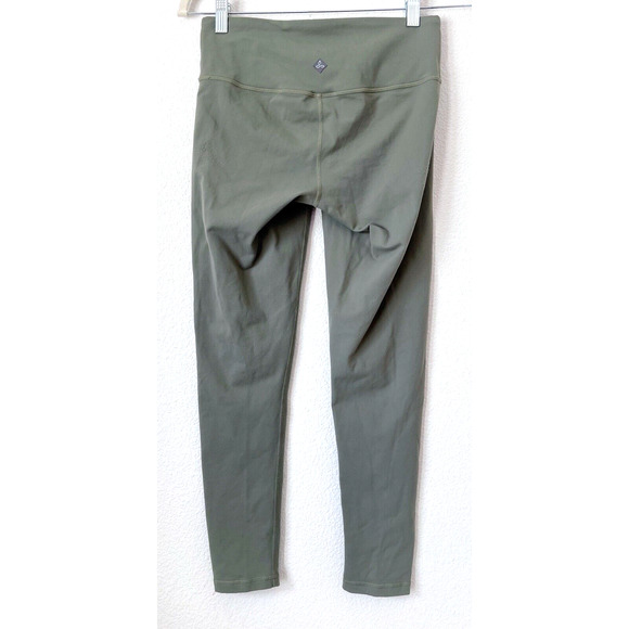 Prana Womens Size Small Pillar Leggings 7/8 Yoga Green Full Length Mid Rise - Picture 2 of 5